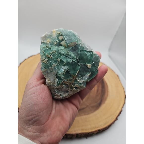 Raw Chunk Fluorite 1.27lb With Stand - Picture 8 of 10